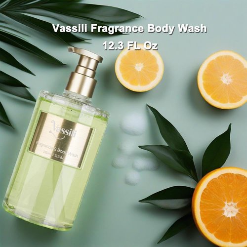 Vassili Fragrance Body Wash - Hydrating Citrus Aroma with Orange Blossom & Green Tea | 12.3 Fl Oz