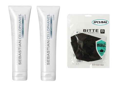 **CELLOPHANES Clear Color Revitalizer with A3 Complex - 10.1 oz / 300 ml | Includes 3 Fashion Masks**