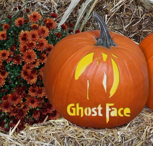 Halloween Pumpkin Carving Kit with Ghost Face Stencils and Tools