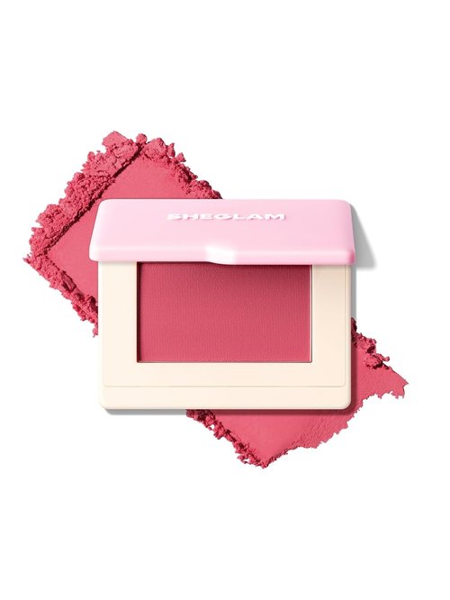 SheGlam Dream Touch Blush - Lightweight, Smooth, Blendable Powder Blush in Love Cake