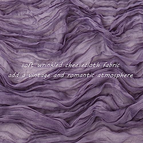 Grape Cheesecloth Table Runner 35x72 Inches for Wedding & Party Decor - Variation: Grape / 35" x 72"