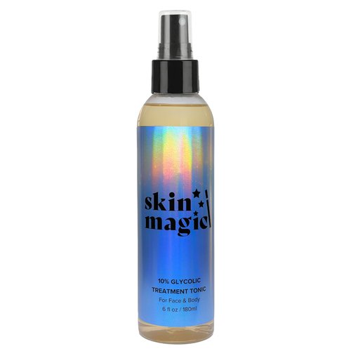 10% Glycolic Treatment Tonic Exfoliating Toner for Face and Body, Alcohol Free, Combats Acne and Hyperpigmentation, Rough Skin, All Skin Types Including Sensitive