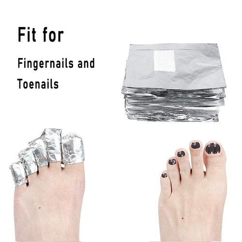 400Pcs Nail Polish Remover Gel Nail Foil Wraps Aluminium Soak Off Foils Cotton Pads Gel Nail Polish Wraps Removal Tool Finger Nail Polish Remover with Lint-Free Lager Cotton Pad