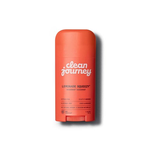 Cleanjourney Aluminum-Free Deodorant - Natural Odor Control with Baking Soda, EWG Verified, Lemonade Squeezy, 2.64 Oz