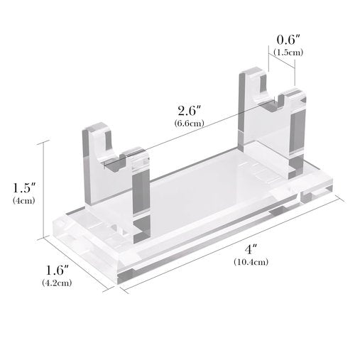 Linkidea Acrylic Men's Razor Stand Holder, Stable Storage Bracket Bathroom Countertop Organizer, Easy Clean, Compatible with Viking Blade Chief, MK-23C, Shaving Revolution (Clear)