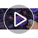 Glow in the Dark Halloween Plastic Tablecloth Set - 52x87 Inches, Iridescent Spiderweb & Pumpkin Design, Waterproof Party Decor for Indoor Outdoor Events