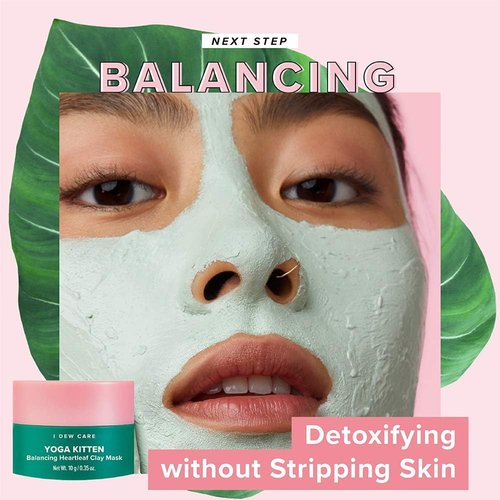 I DEW CARE Blemish Heartleaf Skincare Set - Kitten My Balance On | Foam Cleanser & Wash-off Mask & Serum, Gentle Skincare, Soothe & Balance, Stocking Stuffers, Gift For Girls, Teen Girls Skin Care Kit