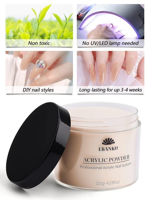 EBANKU Acrylic Nail Powder - 4.2oz Nude Powder for Nail Extensions & Sculpting | Perfect Gift for Women