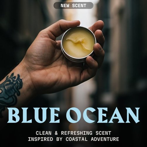 Striking Viking Beard Balm for Men - Leave in Beard Conditioner - Styling Balm Made with Naturally Derived Beard Butter, Argan & Jojoba Oils (2 Ounce (Pack of 1), Blue Ocean)