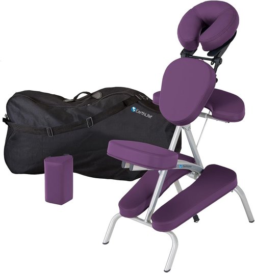 Earthlite Portable Massage Chair Package Vortex - Lightweight, Compact Design with Carry Case & Sternum Pad (15lbs)