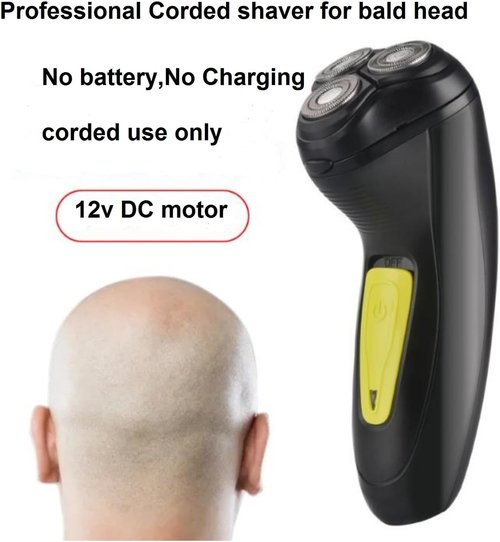 Skiennix Professional Corded Electric Shaver - 3D Rotary Design for Close Shave | Pop-Up Trimmer Included