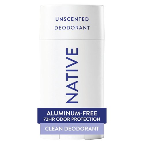 Native Deodorant - Aluminum-Free, Naturally Derived Ingredients - 72-Hour Odor Control, Unscented 2.65oz