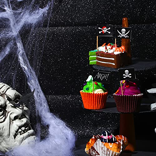 Halloween Pirate Cupcake Toppers - 100 Food Picks for Party Decor