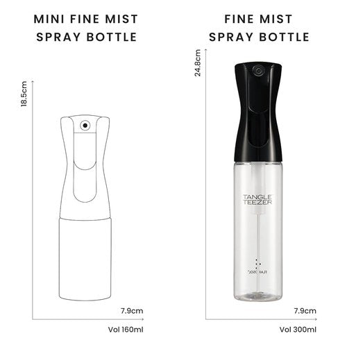 TANGLE TEEZER Continuous Spray Bottle - Reusable & Refillable for Hair Detangling | 10.1 oz, Black