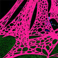 Pink Glow Spider Web Netting - 1400 Sqft Durable Halloween Decoration - Pink / 48ft x 4ft