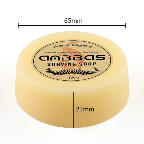 Anbbas Shaving Soap Goat Milk for Beard Barber Traditional Wet Shave (2pcs, 7 oz)