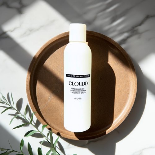 CLOUDD Curl Nourishing Leave-In Conditioner - Fragrance-Free Detangler Cream, 8 oz | Unscented Formula