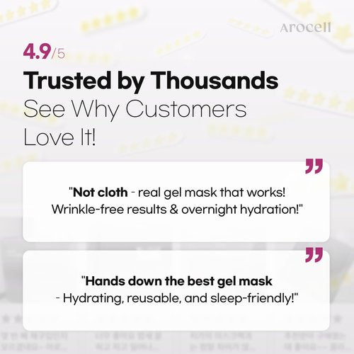 AROCELL Super Collagen Overnight Hydrogel Mask with Retinol & Stem Cell | Firming, Lifting, Plumping, Long-Lasting Glow | Korean Glass Skin Care | 43g x 4