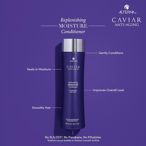 Alterna CAVIAR Anti-Aging Replenishing Moisture Shampoo - Hydrates & Restores Dry Hair | Sulfate Free
