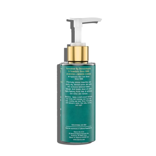 Hylunia Skincare Salicylic Facial Cleansing Gel - Deep Pore Cleanser for Oily Skin, Exfoliates & Hydrates, 5.1 fl. oz.