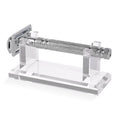 Linkidea Acrylic Men's Razor Stand Holder, Stable Storage Bracket Bathroom Countertop Organizer, Easy Clean, Compatible with Viking Blade Chief, MK-23C, Shaving Revolution (Clear)