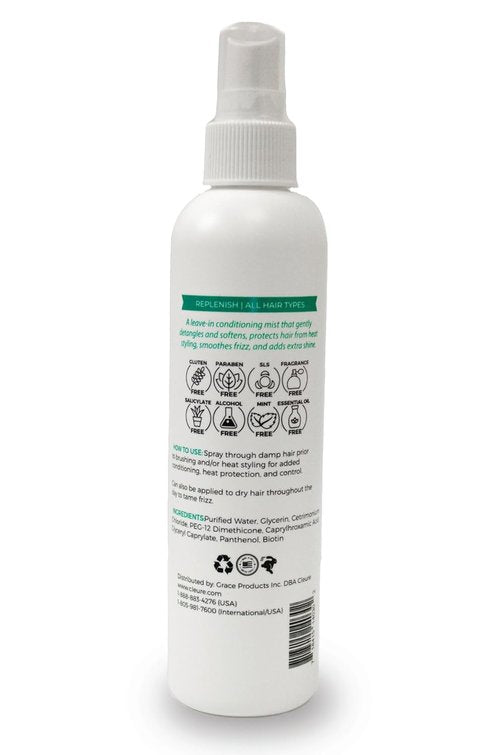 Cleure Leave-In Conditioner - Fragrance-Free Hypoallergenic Hair Detangler for All Hair Types (8 fl oz)