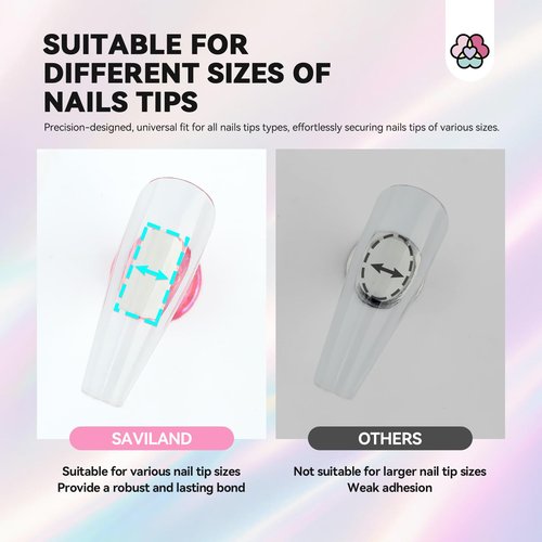 SAVILAND Nail Stand for Press ons:3 Set Strong Magnetic Aurora With Nail Stand 40 Pcs Reusable Sticky Putty Nail Holder For Painting Nails For Nail Practice Acrylic Nail Holder Home Beginner Supplies