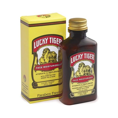 Lucky Tiger Face Moisturizer for Men - Hydrating Facial Cream with Shea Butter & Green Tea | 3.5 Fl Oz