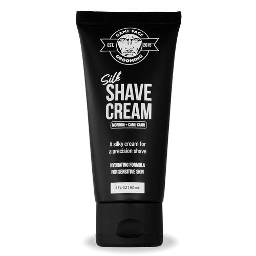 Game Face Silk Shave Cream - Hydrating Formula for Sensitive Skin, Fragrance-Free, Travel Size - 3 Fl. Oz.