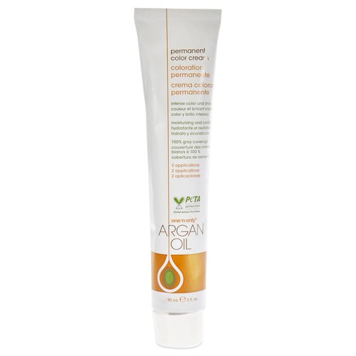 One N' Only Permanent Hair Color - Argan Oil Infused Dye for Rich Tones & Gray Coverage - 7N Medium Natural Blonde (3 oz)