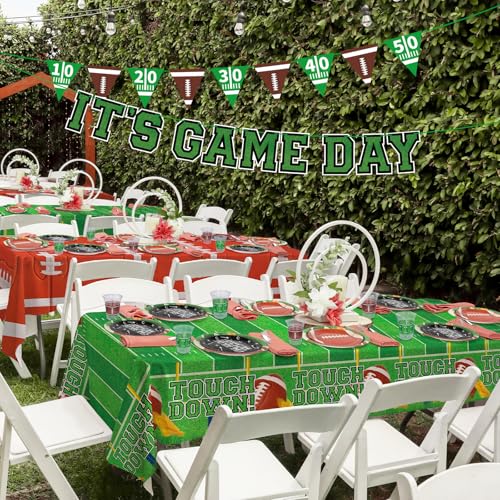 Football Party Decorations Kit for 24 - Football Theme Set with Plates, Napkins, Cups & Banner - Football 2