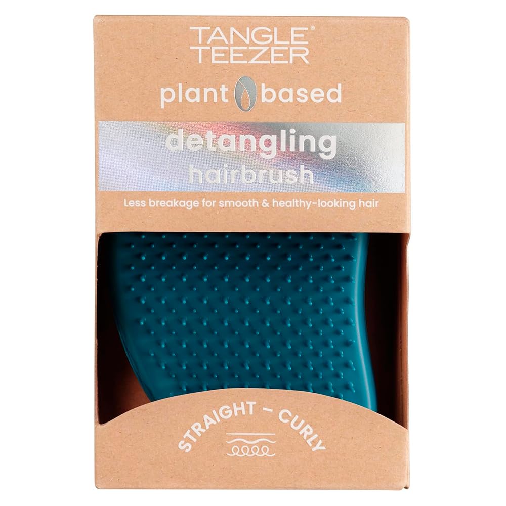 Tangle Teezer Hairbrush - Original Plant Detangling Brush for Wet & Dry Hair | Ideal for All Hair Types (Blue)