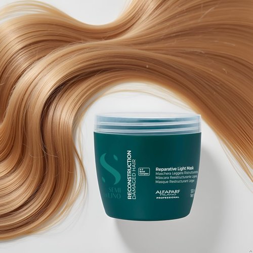 ALFAPARF MILANO Hair Mask - Semi Di Lino Reconstruction for Damaged Fine Hair | Vegan, Color Safe, Deep Conditioner