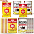 Halloween Zombie Party Favor Bags - 50 Pack Scary Treat Gift Bags with Handles