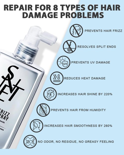 Skiennix Anti-Frizz Smoothing Spray - Humidity Control, Hair Shine & Split End Repair | 6.7 fl oz