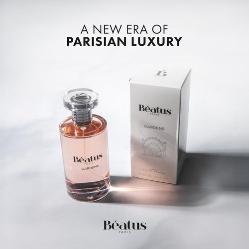 Beatus Paris Gardens Luxury Perfume for Women - Long-Lasting Eau de Parfum with Spicy Rose & Jasmine - Travel Size 3.4 oz