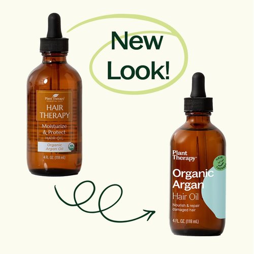 Plant Therapy Organic Argan Hair Oil 4 oz Organic Argan Oil 100% Pure and USDA Certified Organic, For Face, Hair, Skin, Nails and Cuticles