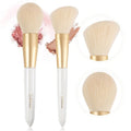 DUcare Professional Makeup Brush Set - 2Pcs Angled Blush & Tapered Powder Brushes | Soft Synthetic Hair for Contouring, Blush, Highlighting & Setting | Fluffy & Light Application