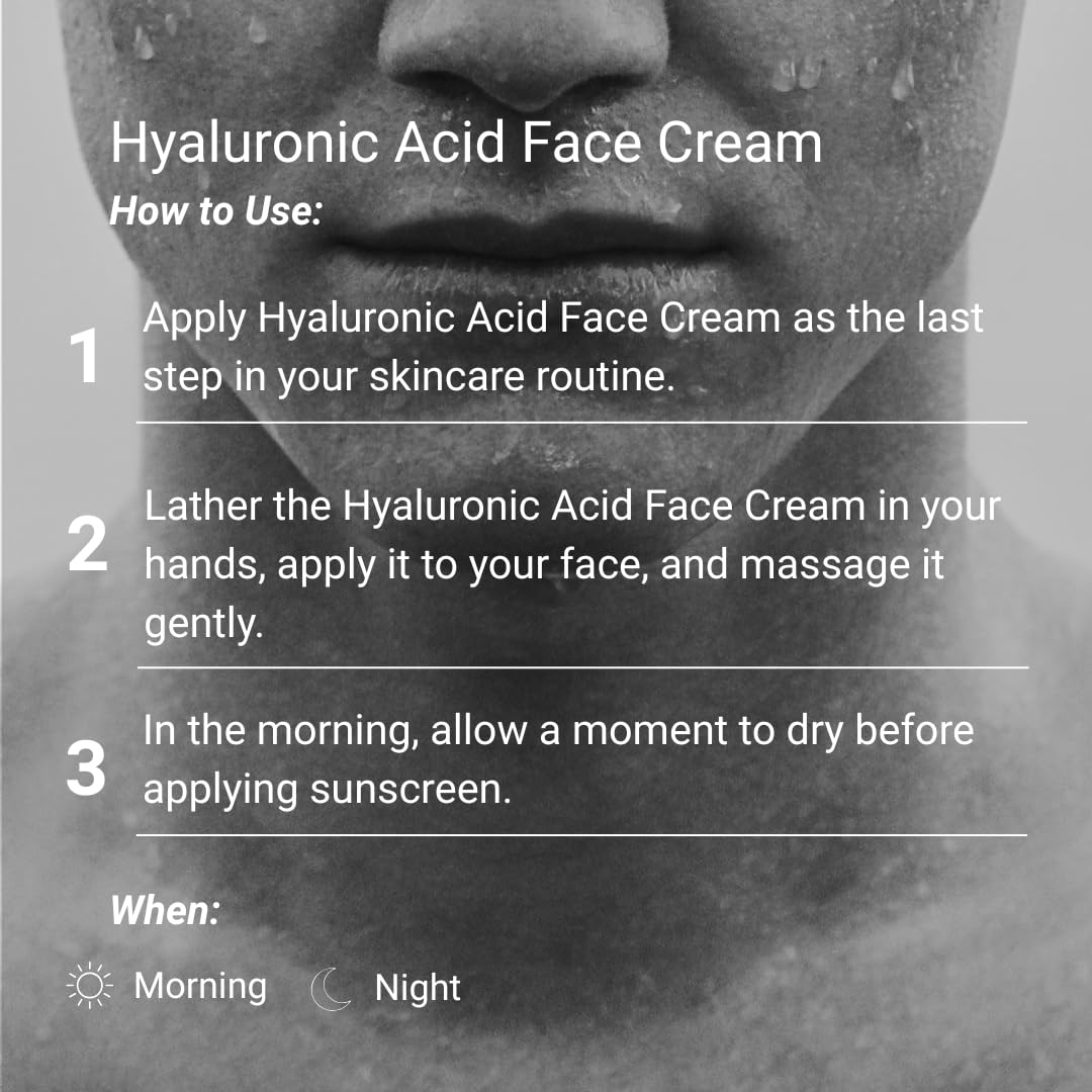 THAROS Men's Face Cream - Hydrating Hyaluronic Acid Formula for Normal & Dry Skin | 1.7 fl. oz.