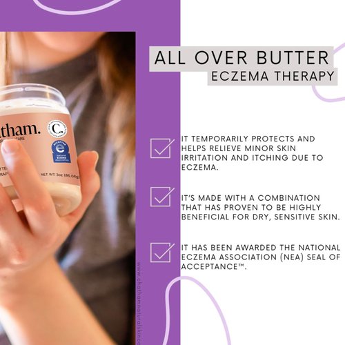 Chatham Natural Skin Care Eczema Relief Cream - Moisturizes & Soothes Dry Skin | 3oz, Steroid-Free