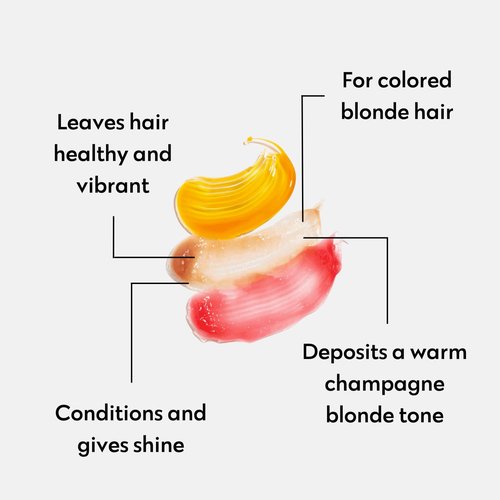 FOUR REASONS Color Mask - Champagne Blonde Hair Gloss & Color Depositing Conditioner | Vegan & Cruelty-Free, 6.76 fl oz