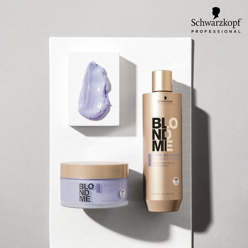 BlondMe Cool Blondes Neutralizing Mask - Deep Conditioning Treatment with Purple Pigments | Eliminates Brassiness in Blonde Hair