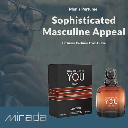 MIRADA Men's Eau de Parfum - 3.4 FL. Oz | Invigorating Fragrance with Pink Pepper, Toffee & Vanilla