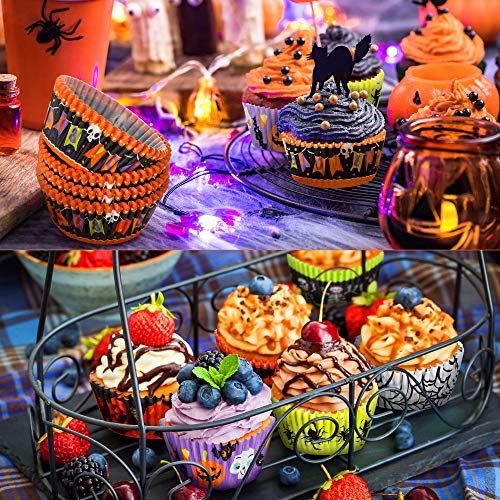 Patelai Halloween Cupcake Liners - Delicate Style, 600 Pieces