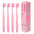 Tonochi Max Extra-Soft Toothbrush for Adults Sensitive Gums – Gentle Bristles, Wide Angled Head for Back Teeth, Ergonomic Non-Slip Grip, BPA-Free Handle, Individually Wrapped, 4-Pack(Pink)