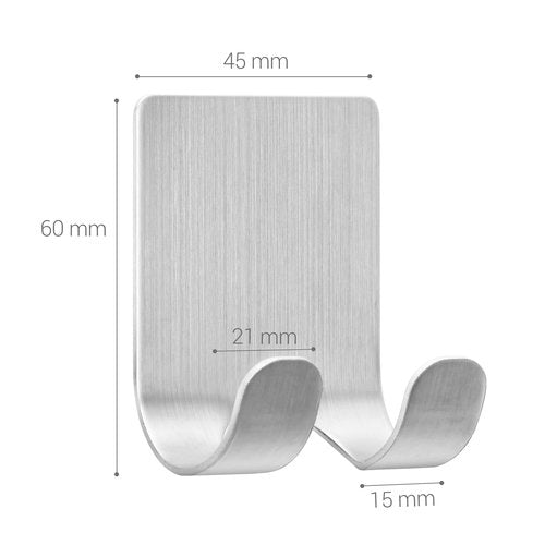 kwmobile 2x Razor Holder- Self-Adhesive Aluminum Alloy Shaver Wall Mount - Bathroom Organizer for Showers - Silver