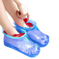 WMHYLYH Movable Foot Soaker, Portable Feet Soaking Tub Massage Foot Bath Shoes, Bath Massager Basin Pedicure Feet Spa Shoes for Thermal Massage to Promote Blood Circulation (Medium, Blue)