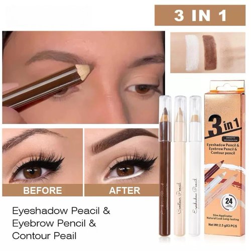 Regine Switzerland Eyebrow Lift Highlighting & Contour Pencil Set - Define & Fill Brows, 3 Pencils