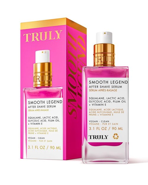 Truly Beauty Smooth Legend After Shave Serum | Reduces Bumps, KP & Strawberry Skin | Hydrating Treatment with Peptides, Hyaluronic Acid & Aloe Extract | Smooths & Calms Skin (3.1 Fl Oz)