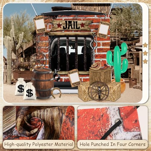 Soulchen Halloween Western Trunk or Treat Car Decorations Kit - Red Brick